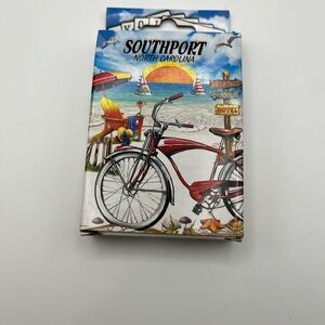 Southport North Carolina Beach Bicycle Playing Cards